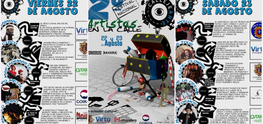 CallejeARTE; La II Edición del Festival Nacional de Artistas en la Calle se celebrar el 22 y 23 de Agosto