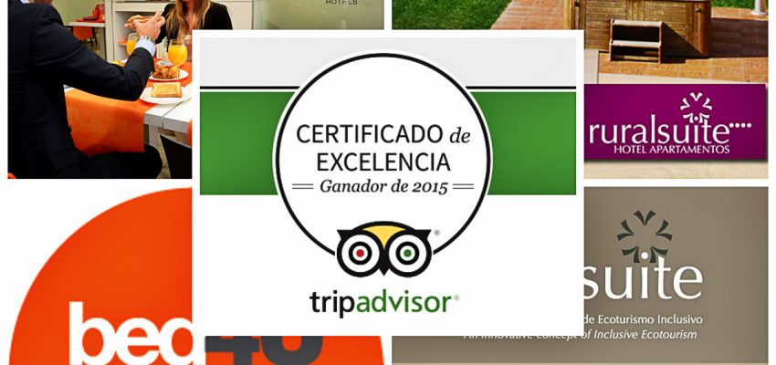 Premios excelencia Tripadvisor a BED4U  Hotels Tudela y Ruralsuite Apartamentos