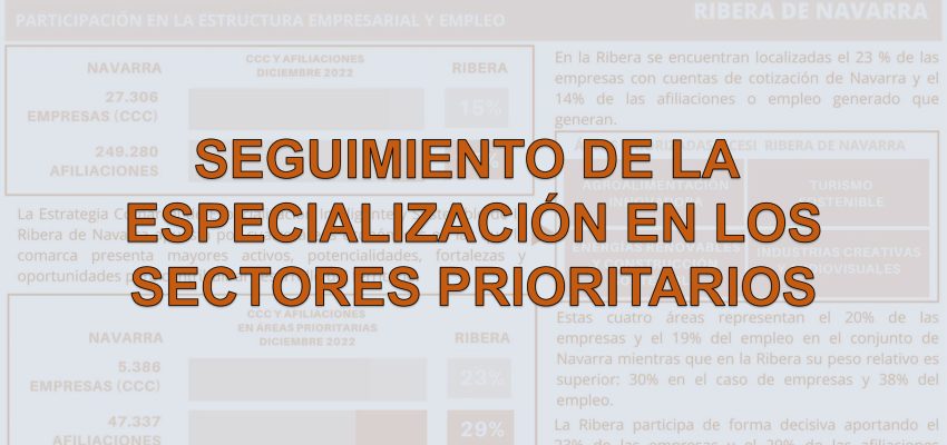 Seguimiento de la especialización en los sectores prioritarios