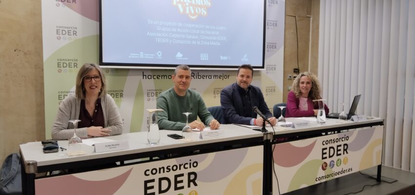 Presentación en rueda de prensa del «Pasaporte EDER», dentro del proyecto de cooperación “Pueblos activos, pueblos vivos”